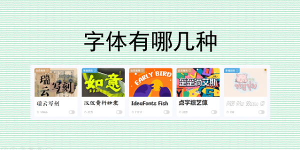 新手入门：字体有哪几种？快速分清各类字体特点