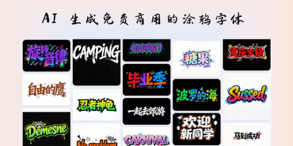 涂鸦字体去哪下载？AI 一键生成免费商用的涂鸦字体
