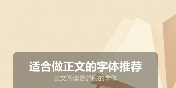 适合做正文的字体推荐：长文阅读更舒服的字体