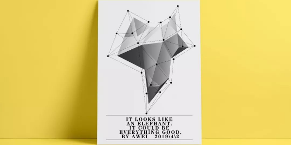 如何快手做一个低多边形立体海报