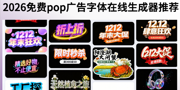 pop广告字体在线生成器推荐！支持字体下载