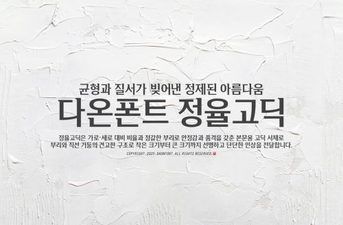 DAON JEONGYUL GOTHIC使用案例