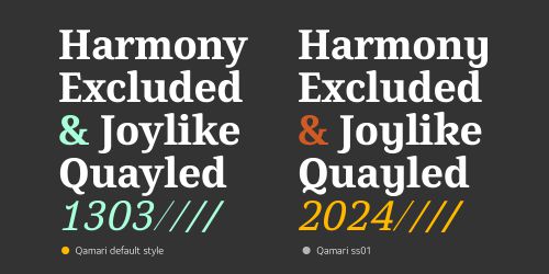 Qamari Serif使用案例