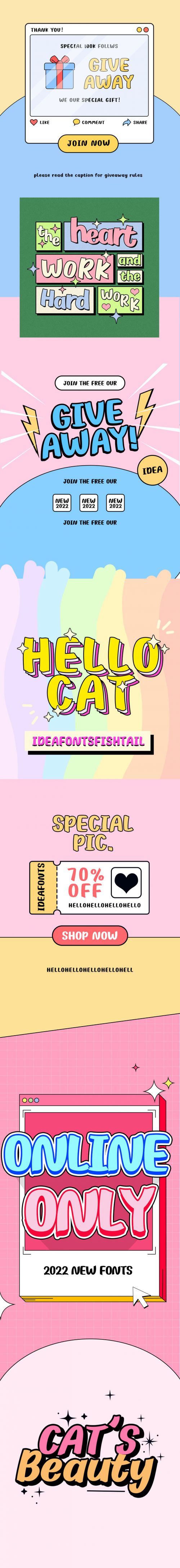 IdeaFonts Fishtail使用案例