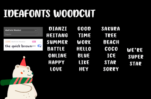 IdeaFonts Woodcut使用案例