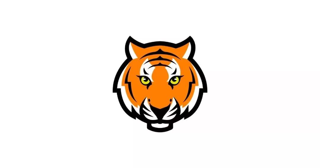 9,最后就是把老虎上色,一个logo图形就基本完成了